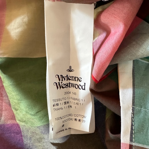 Vivienne Westwood SS18 UNISEX MOTHERFUCKERS WILMA SHIRT CHECK SIZE I BRAND NEW - Picture 6 of 16